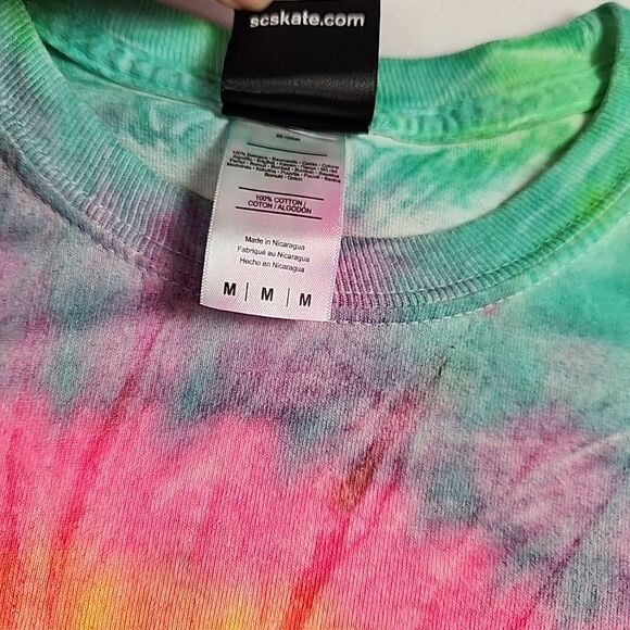 The Original Santa Cruz Tie-Dye Skateboard Shirt Medium Long Sleeve T-Shirt - Picture 7 of 10